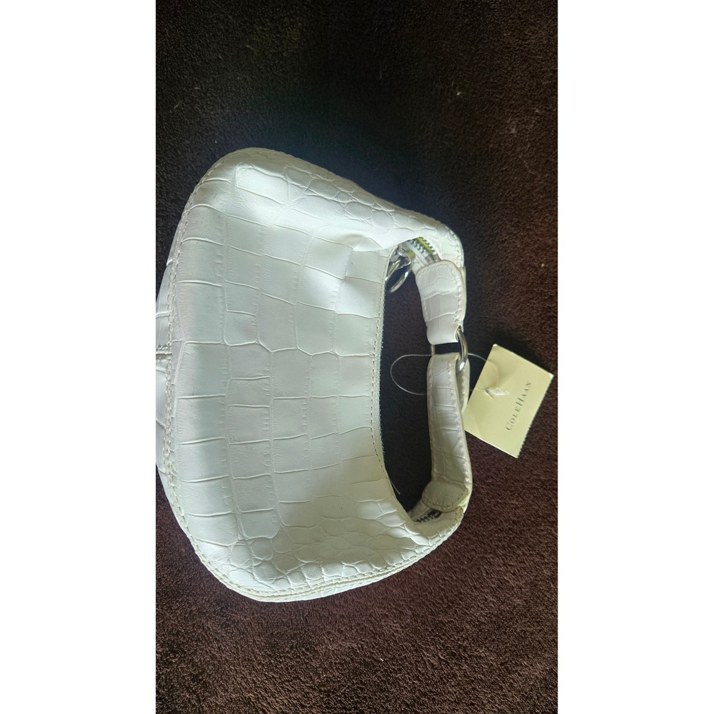 Cole Haan Claire Mini Pouch White Croc Print Small Bag B05488 NWT